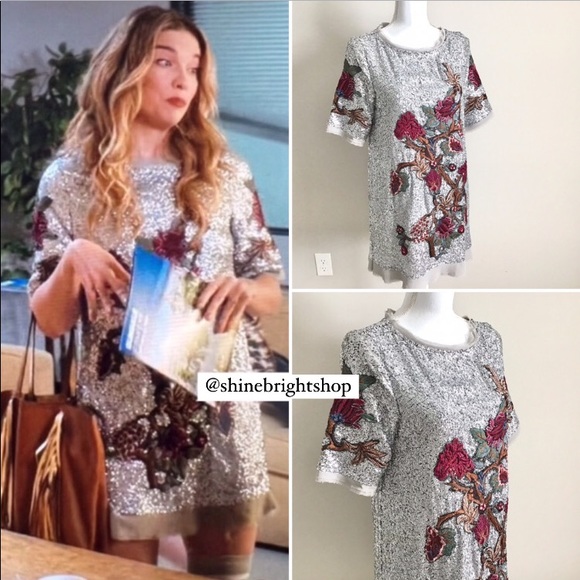 RARE ASO Alexis Rose in Schitt’s Creek Embroidered Sequin Dress NWT - Picture 4 of 16